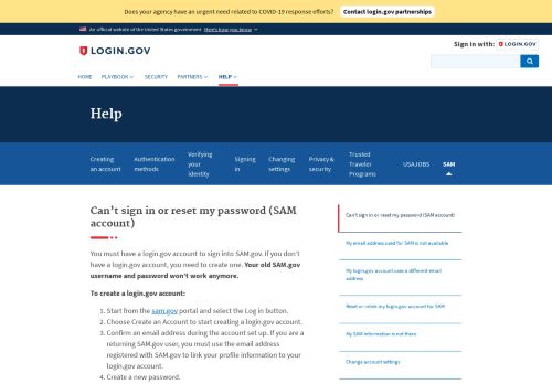 
                            3. login.gov | Why can't I sign into SAM.gov with my username and ...