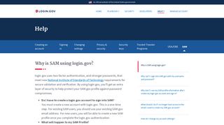 
                            10. login.gov | Why is SAM using login.gov?