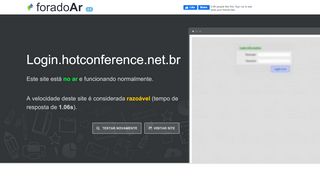 
                            3. Login.hotconference.net.br está Fora do Ar?