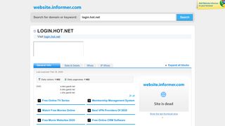 
                            3. login.hot.net at Website Informer. Visit Login Hot.
