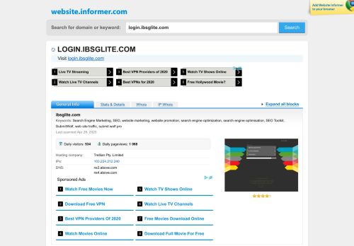 
                            10. login.ibsglite.com at WI. ibsglite.com - Website Informer