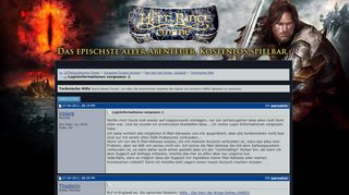 
                            13. Logininformationen vergessen :( - LOTROcommunity.eu - Codemasters ...