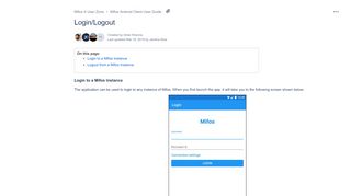 
                            8. Login/Logout - Mifos X User Zone - Project Wiki - MifosForge