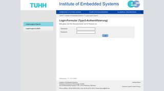 
                            11. Login/Logout (Typo3) | ES - TUHH