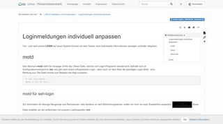 
                            3. Loginmeldungen individuell anpassen [Linux - Wissensdatenbank]