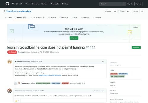 
                            10. login.microsoftonline.com does not permit framing · Issue #1414 ...