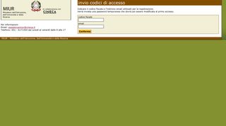 
                            3. loginmiur.cineca.it :: Invio codici di accesso