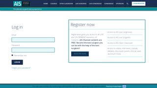 
                            8. Login/Register - AIS CHANNEL - The ultimate surgical training ...