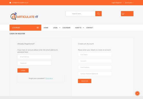 
                            6. Login/Register - Articulate IT