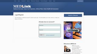 
                            9. Login/Register at | MEDLink