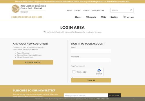 
                            8. Login/Register - Collectorcoins.ie