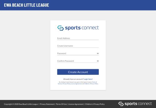 
                            10. Login/Register - Ewa Beach Little League