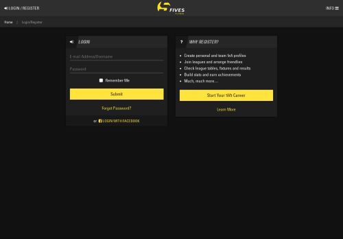 
                            4. LOGIN/REGISTER - Fives Futbol