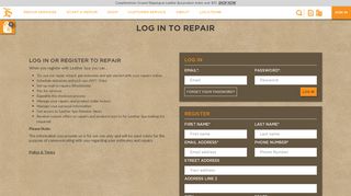 
                            12. Login/Register - Leather Spa online account