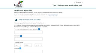 
                            9. Login/Register - MyLife - Legal & General