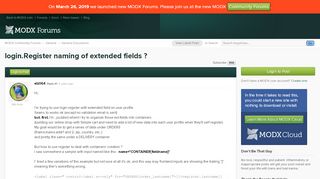 
                            2. login.Register naming of extended fields ? | MODX Community Forums