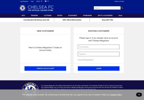 
                            8. Login/Register - Official Chelsea Megastore | Home Kit | Third Kit ...