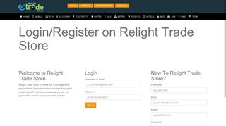 
                            2. Login/Register on Relight Trade Store