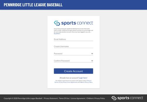 
                            6. Login/Register - Pennridge Little League