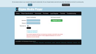 
                            1. Login/Register - Sigma Media Player