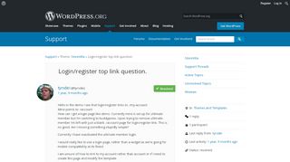 
                            5. Login/register top link question. | WordPress.org