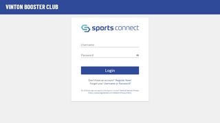 
                            6. Login/Register - Vinton Booster Club