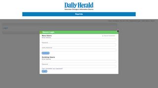
                            6. Login/Registration | The Daily Herald