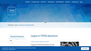 
                            13. Logins in TYPO3 absichern | DMK E-BUSINESS