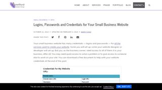 
                            1. Logins, Passwords and Credentials for Your Business Website