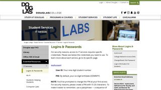 
                            4. Logins & Passwords, College Network, Computer Access - Douglas ...