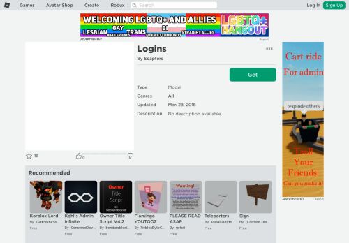 
                            7. Logins - Roblox