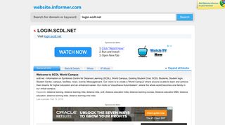 
                            8. login.scdl.net at WI. Welcome to SCDL World Campus