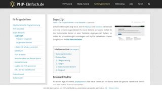 
                            2. Loginscript – PHP lernen - PHP-Einfach