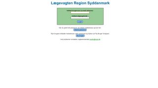 
                            1. Loginside for www.laegevagtsyd.dk