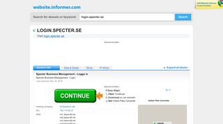 
                            8. login.specter.se at WI. Specter Business Management - Logga in