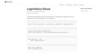 
                            1. LoginStatus Class (System.Web.UI.WebControls) | Microsoft Docs