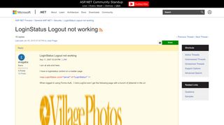 
                            6. LoginStatus Logout not working | The ASP.NET Forums