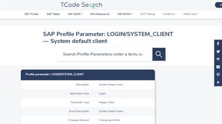 
                            10. LOGIN/SYSTEM_CLIENT - System default client - SAP BASIS Profile ...