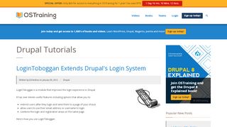 
                            6. LoginToboggan Extends Drupal's Login System - OSTraining