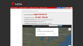 
                            12. login.twimm.fr localiser le site internet • Mon IP