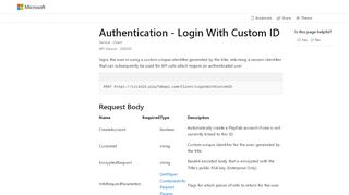 
                            3. LoginWithCustomID - PlayFab Client API - PlayFab Documentation