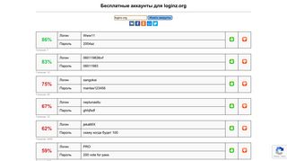 
                            2. loginz.org - бесплатные аккаунты, пароли и логины
