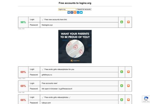 
                            3. loginz.org - free accounts, logins and passwords