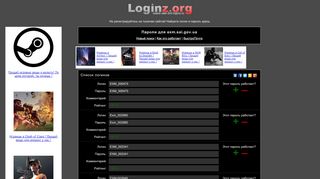 
                            4. Loginz.org - логины и пароли к сайту exm.sai.gov.ua (ex logins.ru)