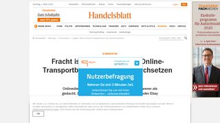 
                            11. Logistik: Warum Online-Transportbörsen sich nicht durchsetzen