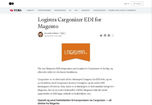 
                            9. Logistra Cargonizer EDI for Magento – Butikkeier.no