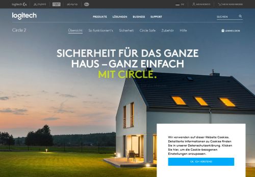 
                            2. Logitech Circle 2 Heimsicherheitskamera, HD-Kamera für den Innen ...