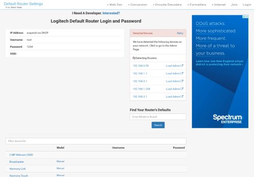 
                            13. Logitech Default Router Login and Password - Clean CSS