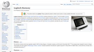 
                            12. Logitech Harmony - Wikipedia