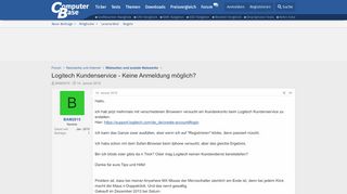 
                            3. Logitech Kundenservice - Keine Anmeldung möglich? | ComputerBase Forum